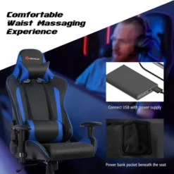Costway Massage Gaming Chair Reclining Racing Chair W/Lumbar Support And Headrest White/Blue/Pink/Red 16 Costway Massage Gaming Chair Reclining Racing Chair W/Lumbar Support And Headrest White/Blue/Pink/Red -WorkHaven Sales Shop GUEST 9a07c38e 705f 4c70 b7d8 c480e02191bf