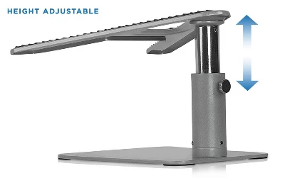 Mount-It! Height Adjustable Laptop Stand For Desk | Properly Positions Head, Neck, Back & Wrists To Reduce Aches While Working | No Assembly Required 3 Mount-It! Height Adjustable Laptop Stand For Desk | Properly Positions Head, Neck, Back & Wrists To Reduce Aches While Working | No Assembly Required - Image 3