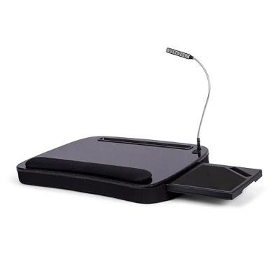 Sofia + Sam Multi Tasking Memory Foam Lap Desk With USB Light And Mouse Pad - Black 3 Sofia + Sam Multi Tasking Memory Foam Lap Desk With USB Light And Mouse Pad - Black - Image 3