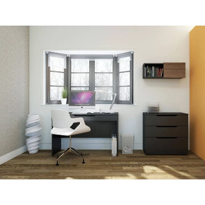 Next 3 Drawer Filing Cabinet Black - Nexera 3 Next 3 Drawer Filing Cabinet Black - Nexera - Image 3