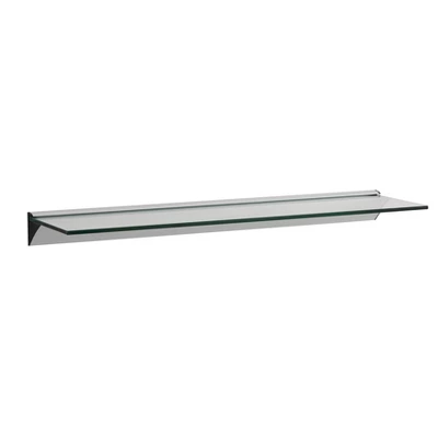 Floating Glass Shelf On Aluminum Bar Clear - Danya B. 6 Floating Glass Shelf On Aluminum Bar Clear - Danya B. - Image 6