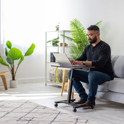 IRIS USA LTC Single 1 Rolling Workstation Table And Podium, Brown 3 IRIS USA LTC Single 1 Rolling Workstation Table And Podium, Brown - Image 3