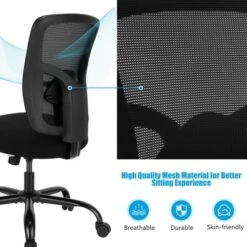 Costway 400LBS Mesh Big & Tall Office Chair Swivel Task Chair W/ Lumbar Support 12 Costway 400LBS Mesh Big & Tall Office Chair Swivel Task Chair W/ Lumbar Support -WorkHaven Sales Shop GUEST 9bad037e 601c 4b57 a648 3b516b3d2a2d