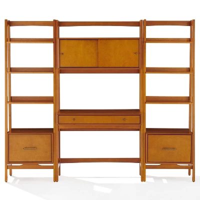 3pc Landon Desk And Bookcases Set Acorn - Crosley 5 3pc Landon Desk And Bookcases Set Acorn - Crosley - Image 5