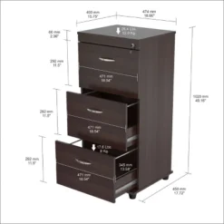 40.16" 3 Drawer Locking File Cabinet Espresso - Inval -WorkHaven Sales Shop GUEST 9c6e39bd 399a 4dc8 bd66 2671b163dc86