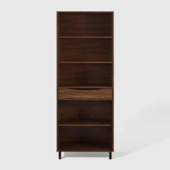 72.5" Mid-Century Modern 1 Drawer Angled Bookshelf - Saracina Home 16 72.5" Mid-Century Modern 1 Drawer Angled Bookshelf - Saracina Home -WorkHaven Sales Shop GUEST 9c7bd3c0 62d4 4081 bd63 6e0ad2db722b