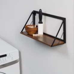 Honey-Can-Do Small Laundry Wall Shelf With Wood Walnut 12 Honey-Can-Do Small Laundry Wall Shelf With Wood Walnut -WorkHaven Sales Shop GUEST 9cfae3e8 37a9 4b51 9157 3363c511952a