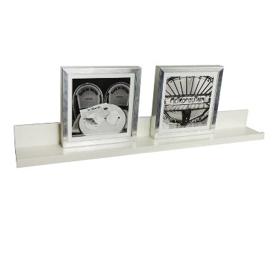 35.4" X 4.5" Picture Ledge Wall Shelf White - InPlace 1 35.4" X 4.5" Picture Ledge Wall Shelf White - InPlace