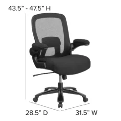 Flash Furniture HERCULES Series Big & Tall 500 Lb. Rated Mesh Executive Swivel Ergonomic Office Chair With Adjustable Lumbar 13 Flash Furniture HERCULES Series Big & Tall 500 Lb. Rated Mesh Executive Swivel Ergonomic Office Chair With Adjustable Lumbar -WorkHaven Sales Shop GUEST 9d7f6ac8 b628 4f28 b6e0 bfe0bef0d208