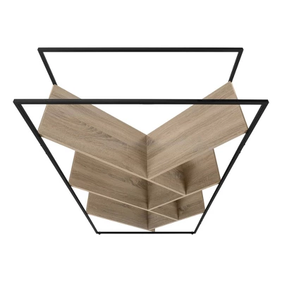 60.25" 5 Shelf Slanted Mix Material Bookcase - EveryRoom 6 60.25" 5 Shelf Slanted Mix Material Bookcase - EveryRoom - Image 6