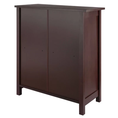 30" 3 Tier Milan Storage Shelf Or Bookshelf Medium Walnut - Winsome 4 30" 3 Tier Milan Storage Shelf Or Bookshelf Medium Walnut - Winsome - Image 4