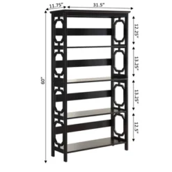 60" Omega 5 Tier Bookcase - Breighton Home 9 60" Omega 5 Tier Bookcase - Breighton Home -WorkHaven Sales Shop GUEST 9e0a8de8 cae7 4afc be56 298b6428fd7f