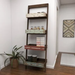 70" Wood 4 Shelf Leaning Shelf Book Shelf Brown - Olivia & May 32 70" Wood 4 Shelf Leaning Shelf Book Shelf Brown - Olivia & May -WorkHaven Sales Shop GUEST 9ee6f466 59d4 4556 bd7d c90e4cbb101e