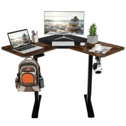 Costway L Shaped Electric Adjustable Standing Desk W/ Controller 2 Hooks BlackRustic 19 Costway L Shaped Electric Adjustable Standing Desk W/ Controller 2 Hooks BlackRustic -WorkHaven Sales Shop GUEST 9f74a8d8 ba04 4861 a6de 0ae3d18fd260