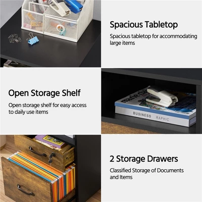 Yaheetech Vintage File Cabinet File Storage Organizer For Home And Office 4 Yaheetech Vintage File Cabinet File Storage Organizer For Home And Office - Image 4