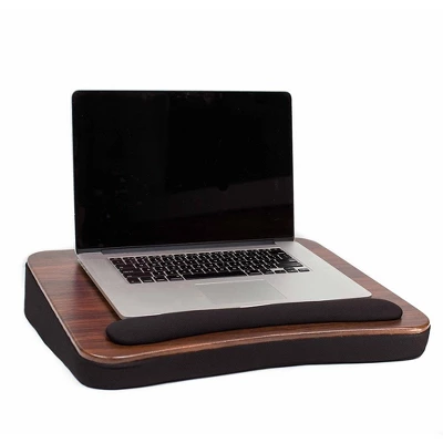Sofia + Sam All Purpose Memory Foam Lap Desk - Wood Top - Black 3 Sofia + Sam All Purpose Memory Foam Lap Desk - Wood Top - Black - Image 3