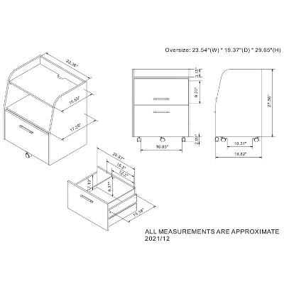 Brionie Letter File Cabinet Vintage Gray Oak - MiBasics 9 Brionie Letter File Cabinet Vintage Gray Oak - MiBasics - Image 9