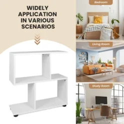 Costway 2-Tier Bookshelf S Shaped Bookcase Storage Rack Display Shelf W/Thick Foot Mats 13 Costway 2-Tier Bookshelf S Shaped Bookcase Storage Rack Display Shelf W/Thick Foot Mats -WorkHaven Sales Shop GUEST 9fe84e9e 783e 4fc9 a753 85cd1fc77f98