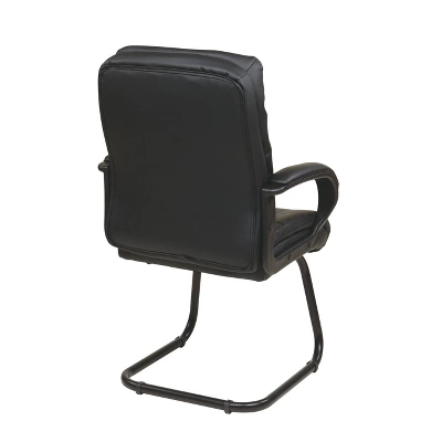 Guest Office Chair With Back Padding Black - OSP Home Furnishings 2 Guest Office Chair With Back Padding Black - OSP Home Furnishings - Image 2