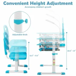 Costway Height Adjustable Kids Study Table And Chair Set W/Bookstand & Light Pink/Light Blue 17 Costway Height Adjustable Kids Study Table And Chair Set W/Bookstand & Light Pink/Light Blue -WorkHaven Sales Shop GUEST a148eb04 07b4 4bd6 bc3c fa1dea13e802