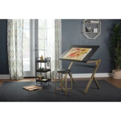 2pc Stellar Drawing Table With 36" Adjustable Top With Stool Set Black/Gold - Studio Designs 31 2pc Stellar Drawing Table With 36" Adjustable Top With Stool Set Black/Gold - Studio Designs -WorkHaven Sales Shop GUEST a149dfc7 2d4b 4ebd 929c 003c88f09a60