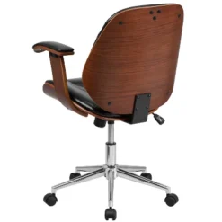 Emma And Oliver Mid-Back Black LeatherSoft Executive Ergonomic Wood Swivel Office Chair - Arms 15 Emma And Oliver Mid-Back Black LeatherSoft Executive Ergonomic Wood Swivel Office Chair - Arms -WorkHaven Sales Shop GUEST a17fee00 4e0d 4699 81f2 cf066dfa58e1