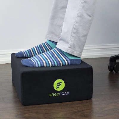 ErgoFoam XL Foot Rest For Stools And High Chairs - Adjustable Foot Rest For Added Height - Extra Large Premium Velvet Soft Foam Footrest 4 ErgoFoam XL Foot Rest For Stools And High Chairs - Adjustable Foot Rest For Added Height - Extra Large Premium Velvet Soft Foam Footrest - Image 4