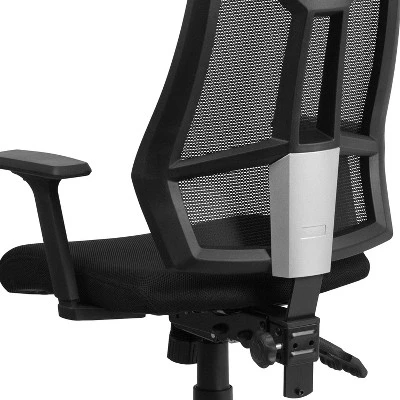 Flash Furniture High Back Black Mesh Multifunction Swivel Ergonomic Task Office Chair With Adjustable Arms 5 Flash Furniture High Back Black Mesh Multifunction Swivel Ergonomic Task Office Chair With Adjustable Arms - Image 5