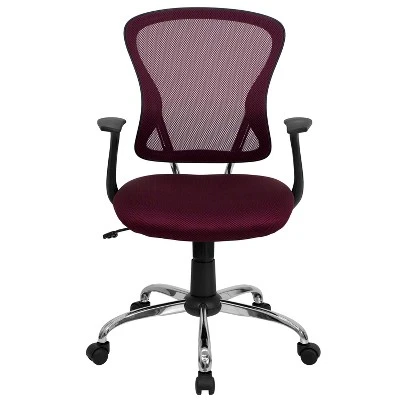 Flash Furniture Mid-Back Mesh Swivel Task Office Chair With Chrome Base And Arms 8 Flash Furniture Mid-Back Mesh Swivel Task Office Chair With Chrome Base And Arms - Image 8