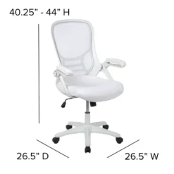 Flash Furniture Porter High Back White Mesh Ergonomic Swivel Office Chair With White Frame And Flip-up Arms 15 Flash Furniture Porter High Back White Mesh Ergonomic Swivel Office Chair With White Frame And Flip-up Arms -WorkHaven Sales Shop GUEST a25fcdab 7713 4ac8 aeee 488cd9ca919b