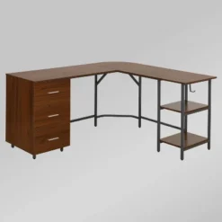 L Shape Home Office Two-Tone Desk With Storage - Techni Mobili -WorkHaven Sales Shop GUEST a2f18d48 4995 48fe aaab c3f061cb30de