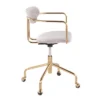 Demi Velvet/Metal Task Chair Gold/Silver - LumiSource