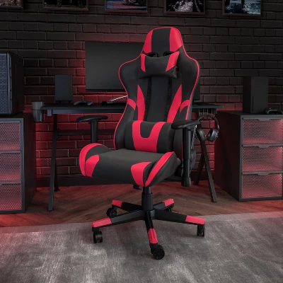 Flash Furniture X20 Gaming Chair Racing Office Ergonomic Computer PC Adjustable Swivel Chair With Fully Reclining Back In Red LeatherSoft 1 Flash Furniture X20 Gaming Chair Racing Office Ergonomic Computer PC Adjustable Swivel Chair With Fully Reclining Back In Red LeatherSoft