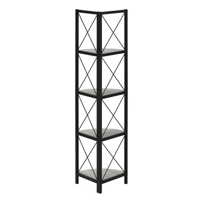 59.25" 4 Tier Mix Material X Design Etagere Bookcase - EveryRoom 4 59.25" 4 Tier Mix Material X Design Etagere Bookcase - EveryRoom - Image 4