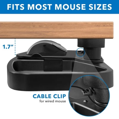 Mount-It! Under Desk Swivel Storage Tray With Mouse Pad | Undermount Shelf Organizer Holds Office Supplies | Mounts To Desktops Tables And Workbenches 6 Mount-It! Under Desk Swivel Storage Tray With Mouse Pad | Undermount Shelf Organizer Holds Office Supplies | Mounts To Desktops Tables And Workbenches - Image 6