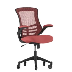 Flash Furniture Kelista Mid-Back Swivel Ergonomic Task Office Chair With Flip-Up Arms And Transparent Roller Wheels -WorkHaven Sales Shop GUEST a35a2729 780f 401d 8a12 6a1cd80b84c8