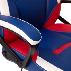 Emma And Oliver Faux Leather Ergonomic High Back Gaming Chair With Adjustable Seat Height, Lumbar Support And Padded Arms In Red, White & Blue 20 Emma And Oliver Faux Leather Ergonomic High Back Gaming Chair With Adjustable Seat Height, Lumbar Support And Padded Arms In Red, White & Blue -WorkHaven Sales Shop GUEST a36f2b78 29a6 456c 8dcc 26fc5d7fcbfa 1