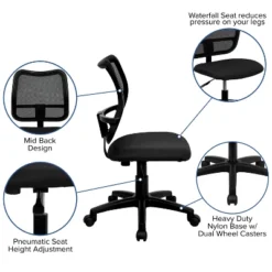 Emma And Oliver Mid-Back Mesh Swivel Task Office Chair 15 Emma And Oliver Mid-Back Mesh Swivel Task Office Chair -WorkHaven Sales Shop GUEST a3f55856 8132 4dd6 9502 6476ceeec051