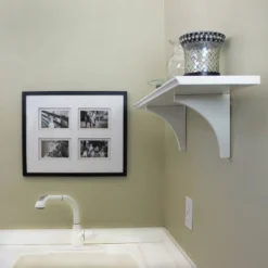 7.5" X 35" Mission Shelf With Bracket White - InPlace -WorkHaven Sales Shop GUEST a52b998b c844 47cd b015 2be460c71b3c