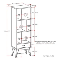 Tierney Solid Hardwood Mid Century Bookcase And Storage Unit - WyndenHall 18 Tierney Solid Hardwood Mid Century Bookcase And Storage Unit - WyndenHall -WorkHaven Sales Shop GUEST a5c6c301 8e34 4b6a 80cc 6cc8f54da870