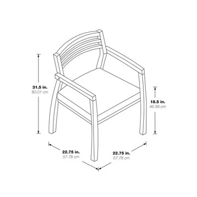 Napa Cherry Guest Chair Black/Gray - OSP Home Furnishings 5 Napa Cherry Guest Chair Black/Gray - OSP Home Furnishings - Image 5