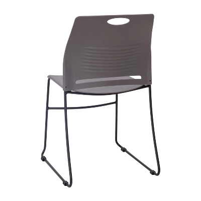 Emma And Oliver Heavy Duty 660 Lb. Capacity Ergonomic Polypropylene Stack Chair With Perforated Back And Steel Sled Base 8 Emma And Oliver Heavy Duty 660 Lb. Capacity Ergonomic Polypropylene Stack Chair With Perforated Back And Steel Sled Base - Image 8