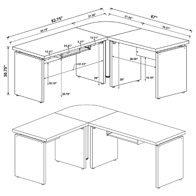 Skylar L-Shape Office Desk Set Cappuccino - Coaster 11 Skylar L-Shape Office Desk Set Cappuccino - Coaster - Image 11