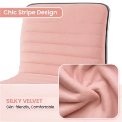 Yaheetech Velvet Low Back Armless Desk Chair Office Chair With Wheels -WorkHaven Sales Shop GUEST a7de2d63 953b 4e55 8426 f5d3911ab21d