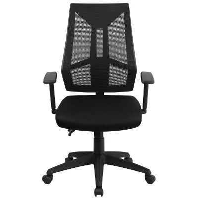 Flash Furniture High Back Black Mesh Multifunction Swivel Ergonomic Task Office Chair With Adjustable Arms 8 Flash Furniture High Back Black Mesh Multifunction Swivel Ergonomic Task Office Chair With Adjustable Arms - Image 8