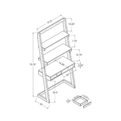 Holten 2 Open Shelves Leaning Desk White Oak/Distressed Gray - MiBasics 11 Holten 2 Open Shelves Leaning Desk White Oak/Distressed Gray - MiBasics -WorkHaven Sales Shop GUEST a8a6e3d4 a206 454c a024 9f632bab4a41