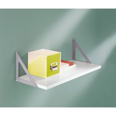 Dolle Lite Shelf Silver TRI Shelf Bracket Set - White 1 Dolle Lite Shelf Silver TRI Shelf Bracket Set - White