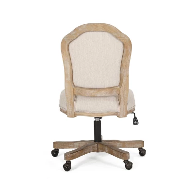 Scilley French Country Upholstered Swivel Office Chair - Christopher Knight Home 9 Scilley French Country Upholstered Swivel Office Chair - Christopher Knight Home - Image 9