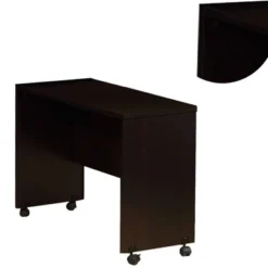 Stylish Desk With Spacious Display Top Dark Brown - Benzara
