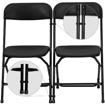 Flash Furniture Black Plastic Ganging Clips - Set Of 2 1 Flash Furniture Black Plastic Ganging Clips - Set Of 2